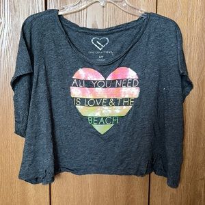 All you need is love and the beach flounce top